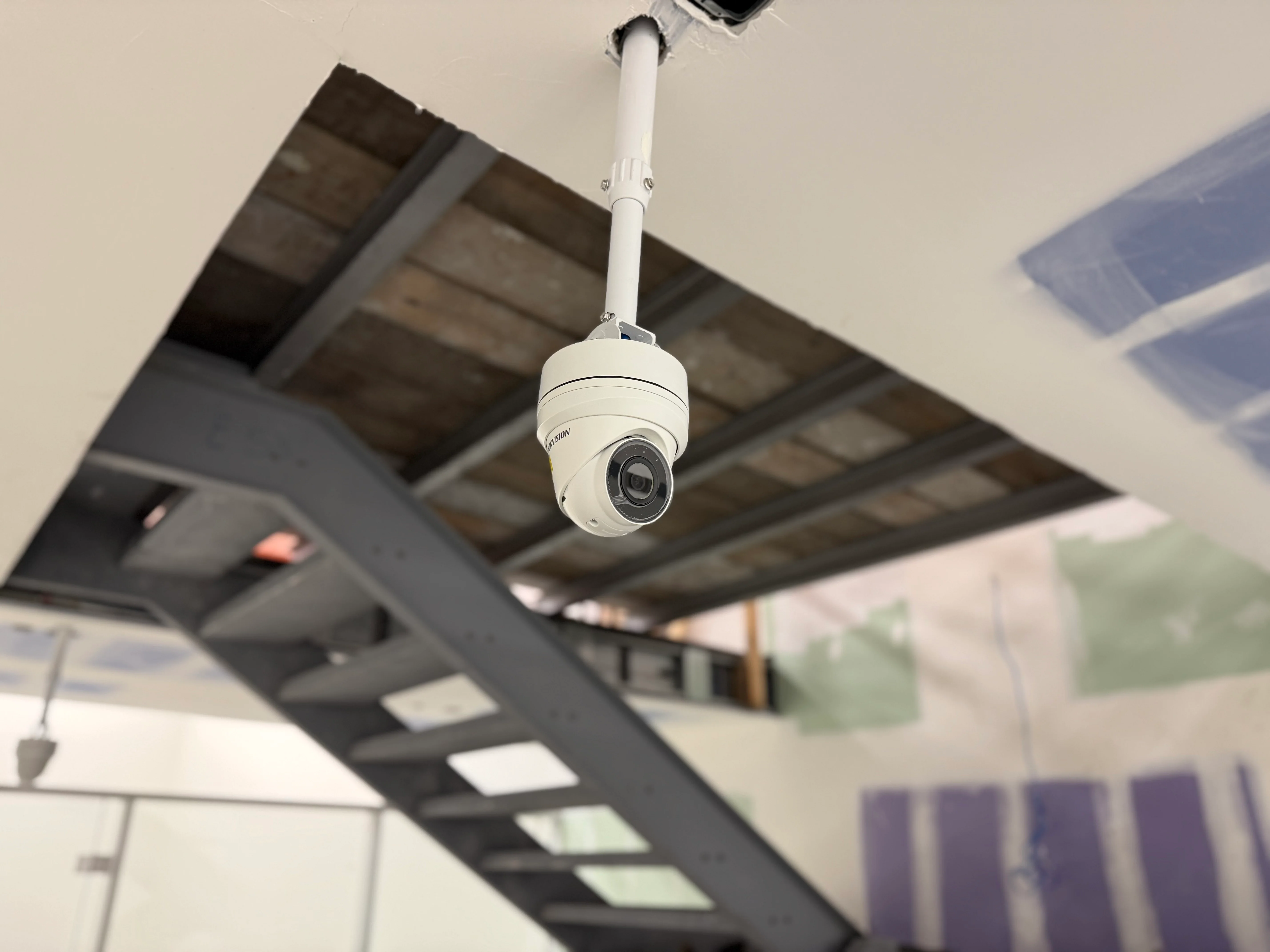 CCTV security camera installed in NYC building